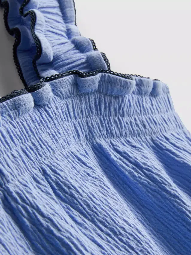 1,5–9 år | Set med blus och Shorts i skrynklig textur