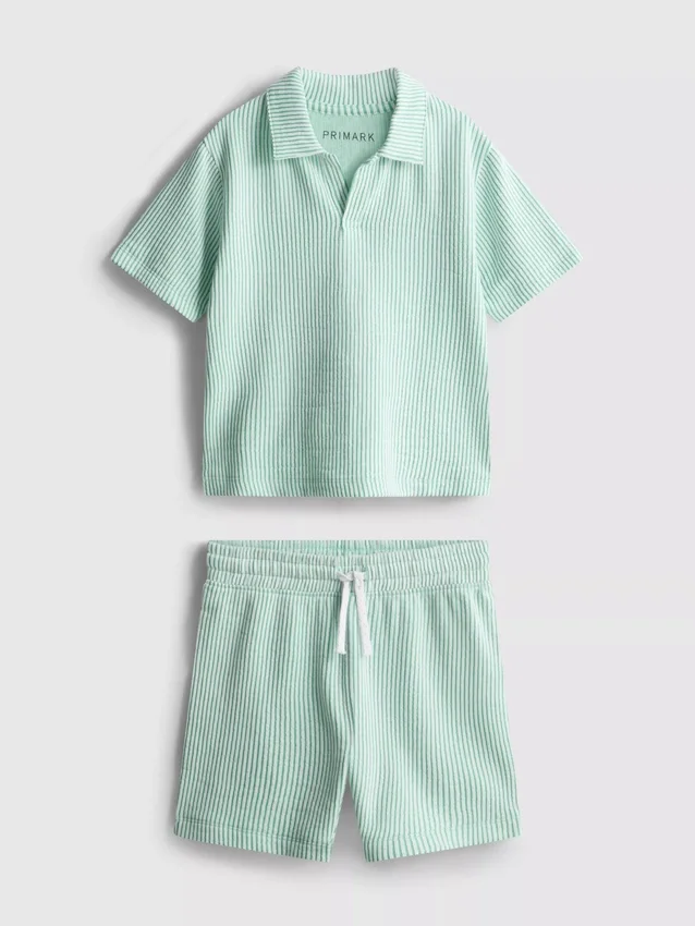 1,5–9 år | Set med randig skjorta och shorts