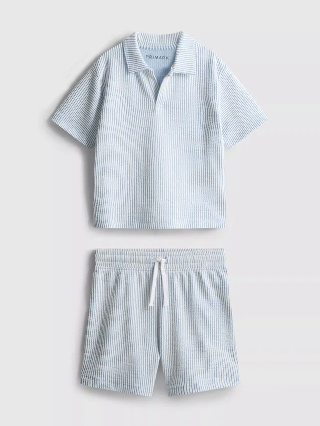 1,5–9 år | Set med randig skjorta och shorts