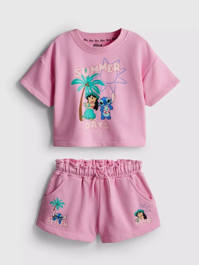 1,5–9 år | Set med T-shirt och shorts med Disneys Stitch