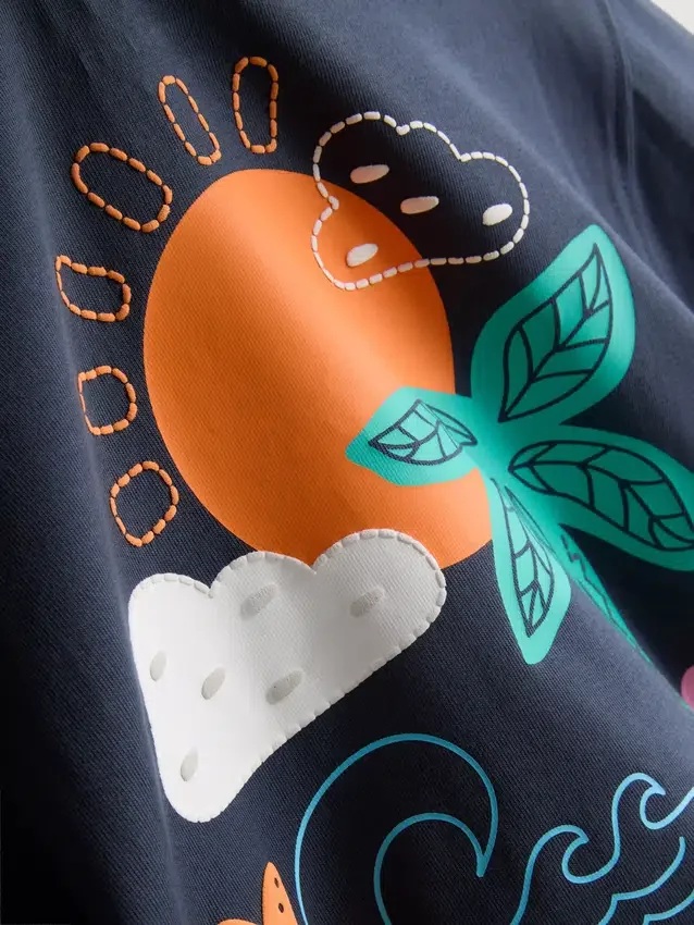 1,5–9 år | Set med T-shirt och shorts med tropiskt tryck