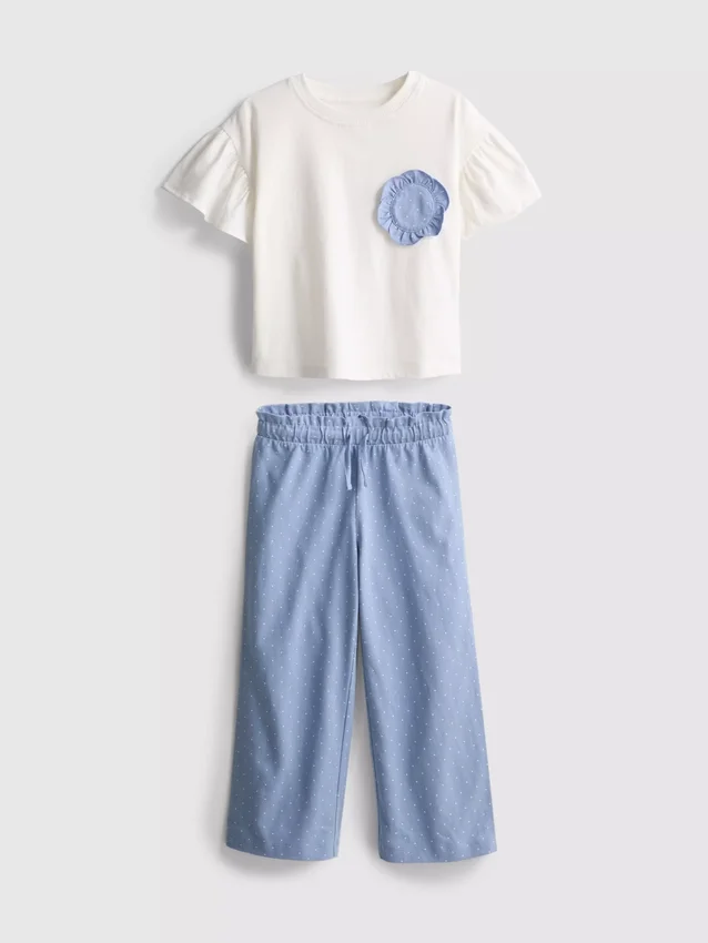 1,5–9 år | Set med volang-T-shirt och byxor