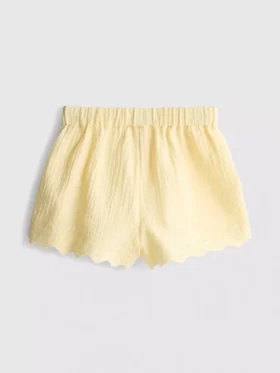 1,5–9 år | Shorts med öljettkant och vågig kant