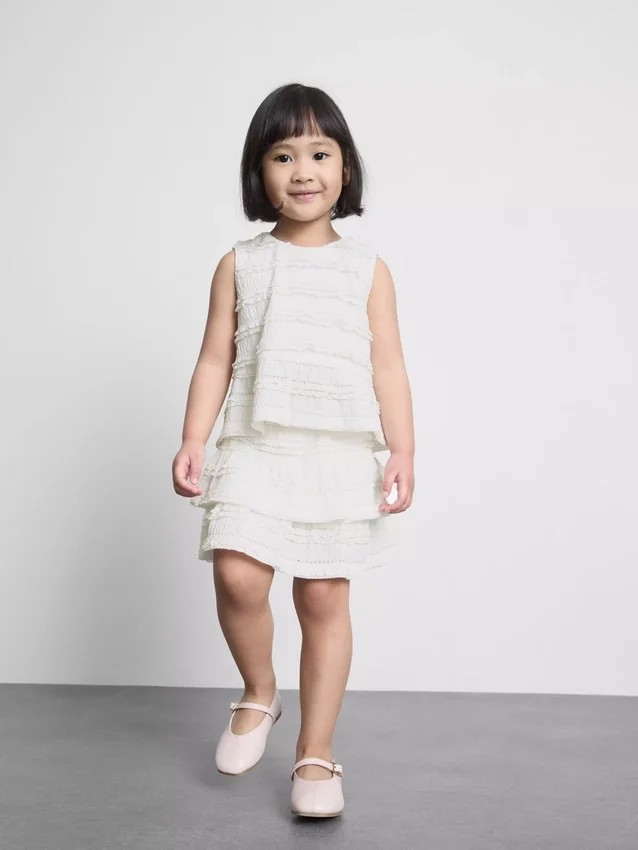 1,5–9 år | Skort med spetskant och flerskiktad design