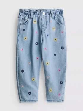 1–9 år | broderade mom-Jeans