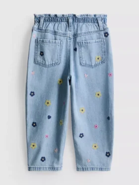 1–9 år | broderade mom-Jeans