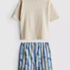 1–9 år | Dolce Vita-set med T-shirt och shorts med tryck