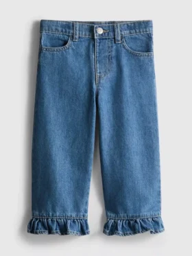 1–9 år | Jeans med volang i nederkanten