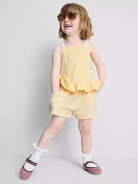 1–9 år | Set med peplum-top och shorts