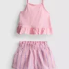 1–9 år | Set med peplum-top och shorts