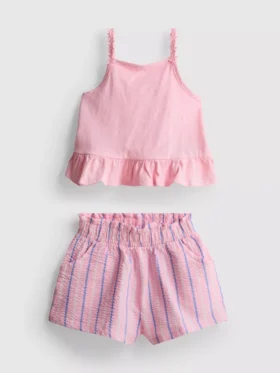 1–9 år | Set med peplum-top och shorts