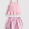 1–9 år | Set med peplum-top och shorts