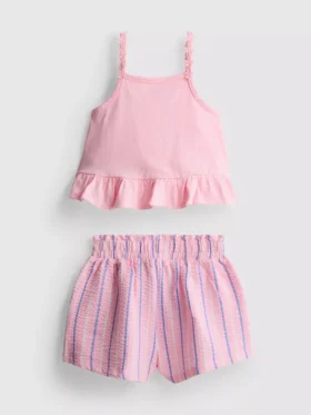 1–9 år | Set med peplum-top och shorts
