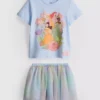1–9 år | T-shirt och tutuskjortset i set med Disney-prinsessor