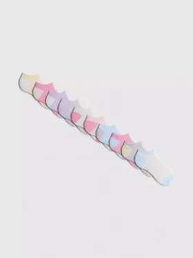 10-pack sneakerstrumpor med platta sömmar