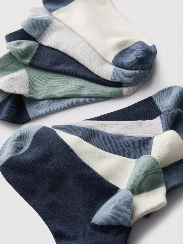 10-pack sneakerstrumpor med platta sömmar