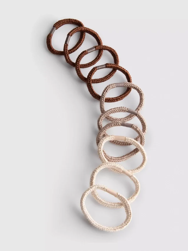 10-pack tjocka hårband