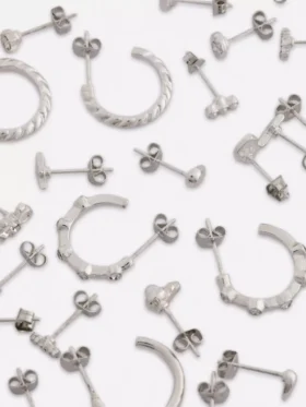 15-pack örhängen med stift och ringar