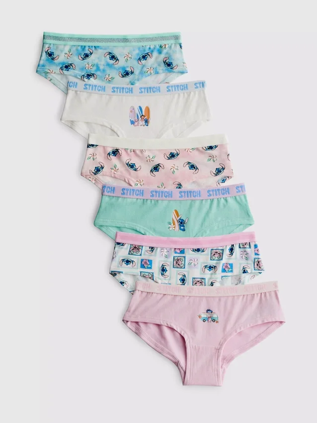 2–15 år | 6-pack Disney-hipsterkalsonger med Stitch
