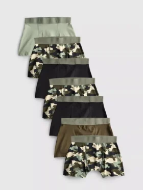 2–15 år | 7-pack boxershorts med kamouflagemönster