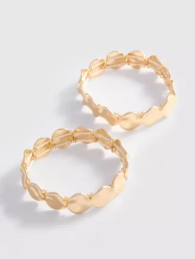 2-pack armband i smält metall