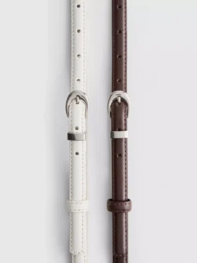 2-pack bälten med halvmåneformade spännen