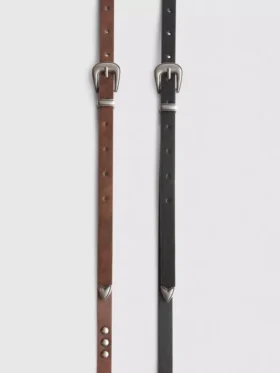 2-pack bälten med westernspänne