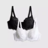 2-pack D-H-bh med bygel i spets