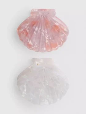 2-pack hårspännen i snäckskal