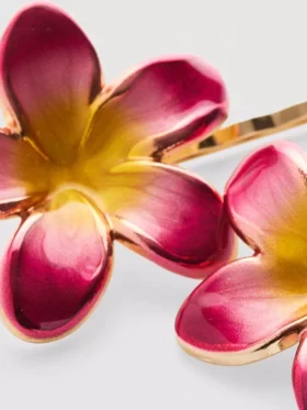 2-pack hårspännen med blommönster