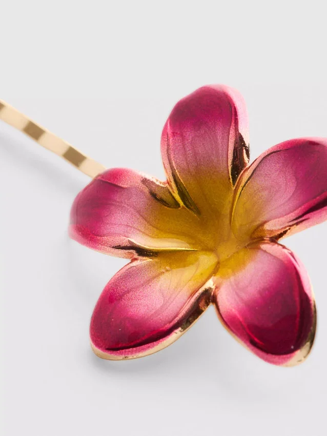 2-pack hårspännen med blommönster