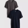 2-pack kortärmade ribbade T-shirts