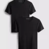 2-pack kortärmade ribbade T-shirts