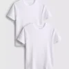 2-pack kortärmade ribbade T-shirts