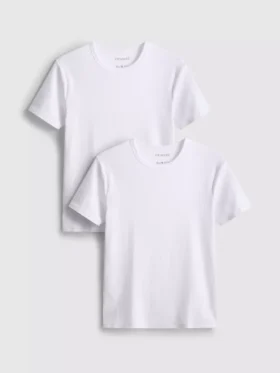 2-pack kortärmade ribbade T-shirts
