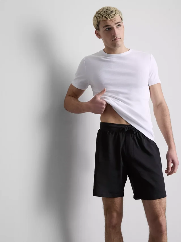 2-pack kortärmade ribbade T-shirts
