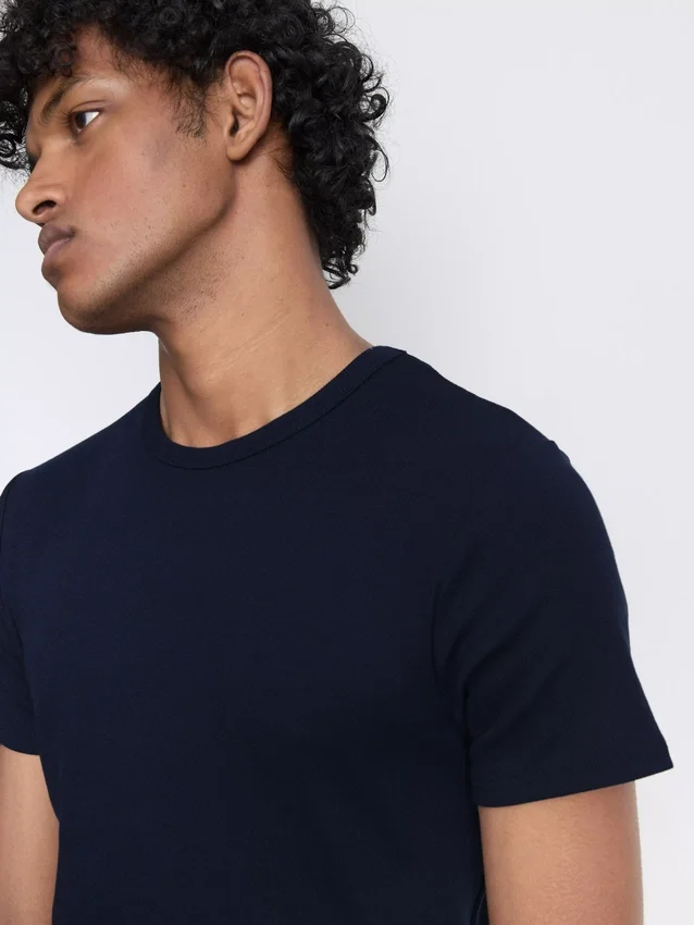 2-pack kortärmade ribbade T-shirts