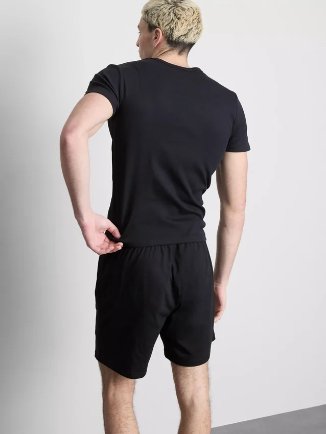 2-pack kortärmade ribbade T-shirts