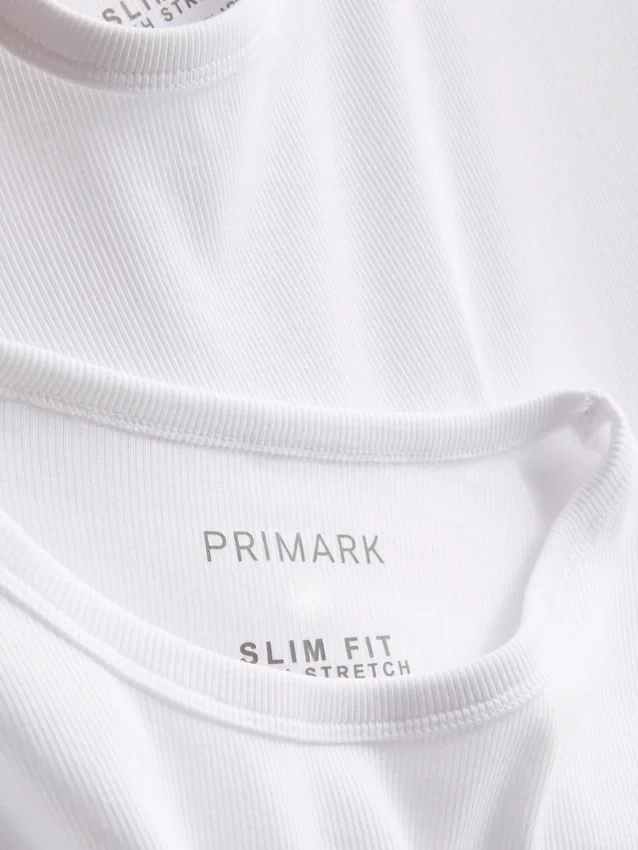 2-pack kortärmade ribbade T-shirts