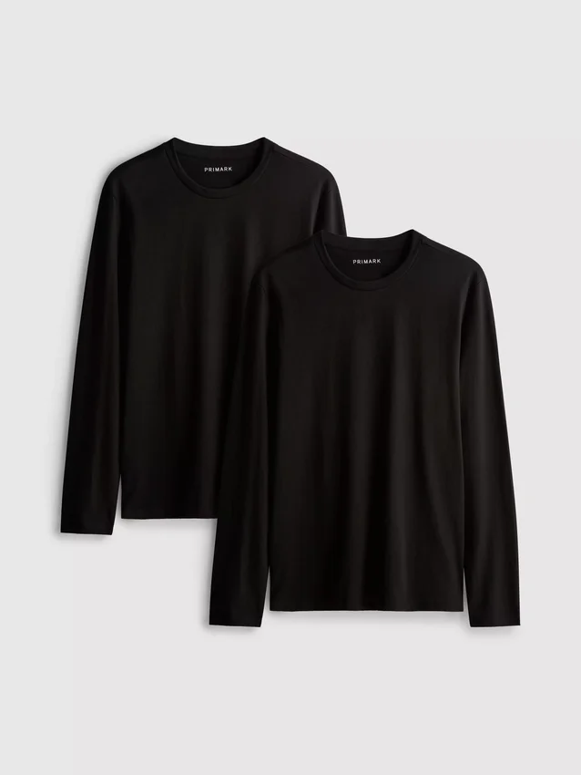 2-pack långärmade bomullskjortor