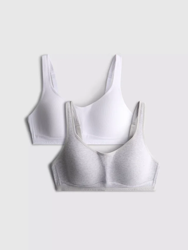 2-pack Love to Lounge-braletter i bomull