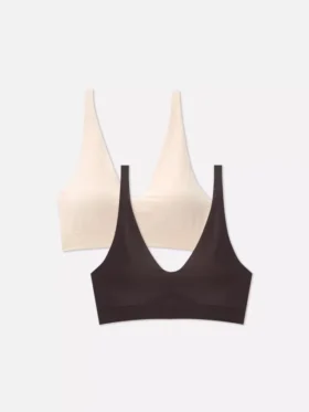 2-pack mjuka, sömlösa Bh:ar
