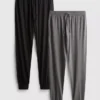 2-pack pyjamasbyxor i jersey