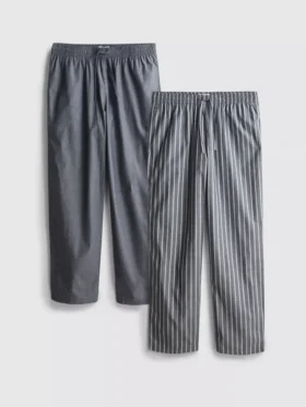 2-pack pyjamasbyxor i poplin