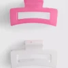 2-pack rektangulära hårklämmor