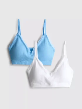 2-pack sömlösa braletter med spetskant