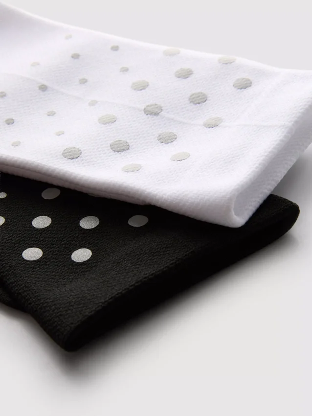 2-pack sportstrumpor med greppprickar
