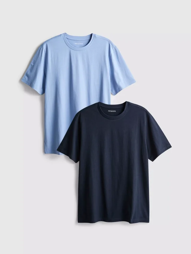 2-pack T-skjortor med rund hals