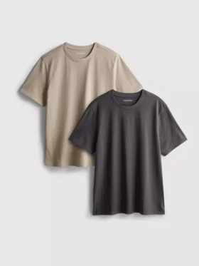 2-pack T-skjortor med rund hals