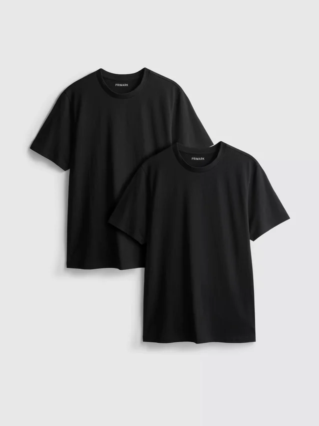 2-pack T-skjortor med rund hals